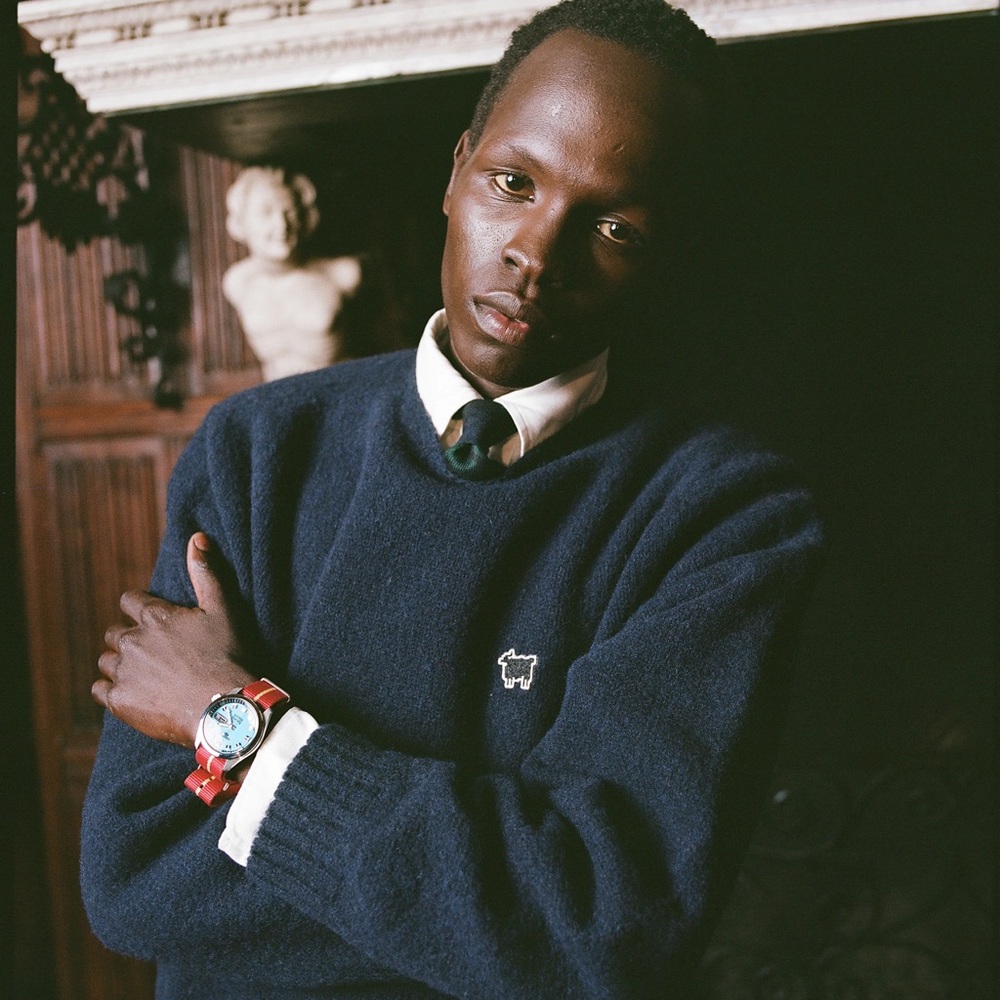 Rowing Blazers Blue Crewneck Sweater Classic Knit